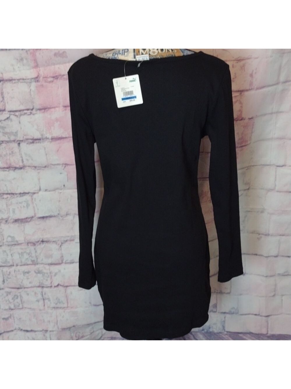 PUMA Black Classics Ribbed Bodycon Dress Size XL - Picture 6 of 8